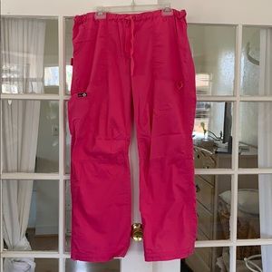 Hot pink scrub pants!